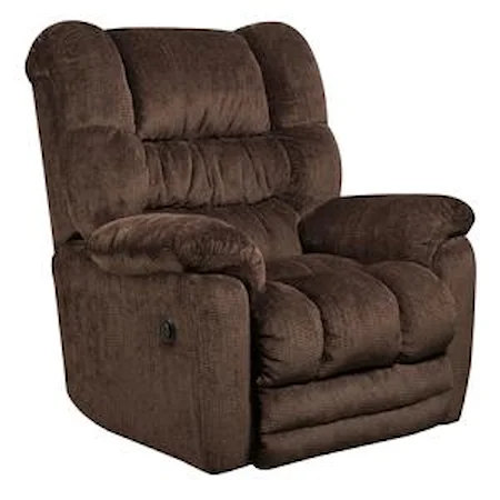 Rocker Recliner with Channeled Seat and Back